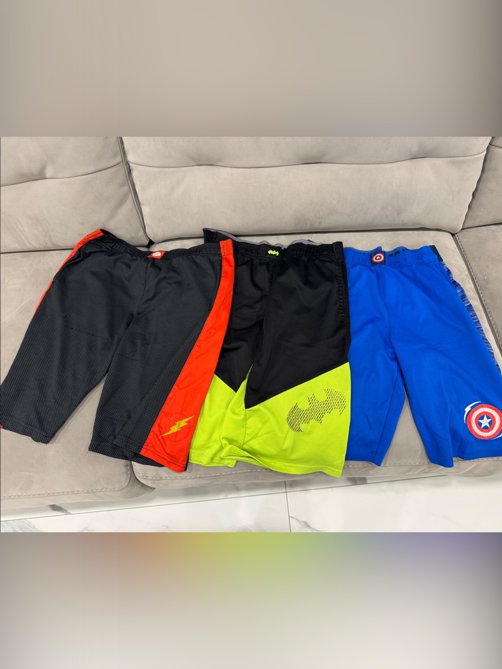 Marvel Kids' Shorts Set - Black, Red, Neon Green & Royal Blue